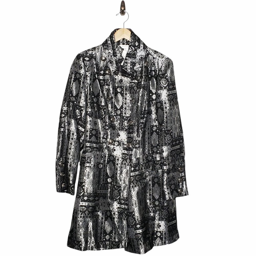Christopher Banks Brocade Double Breasted Pea Coat